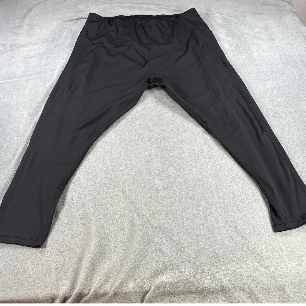 DGD Womens‎ Black Activewear Leggings High Waisted Yoga Pants with Pockets 4XL